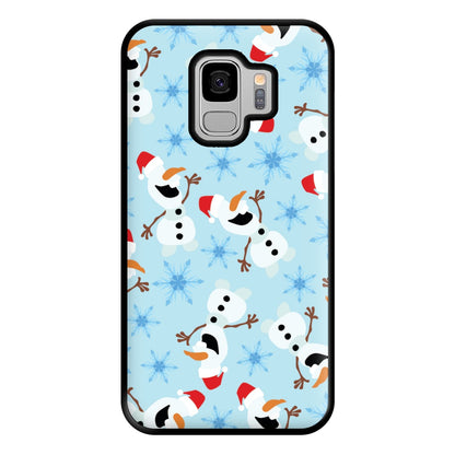 Snowman Pattern Phone Case for Galaxy S9 Plus