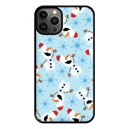 Snowman Pattern Phone Case for iPhone 13