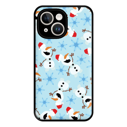 Snowman Pattern Phone Case for iPhone 14 Plus