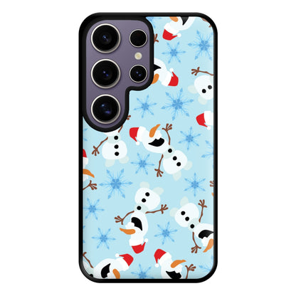 Snowman Pattern Phone Case for Galaxy S25 Ultra