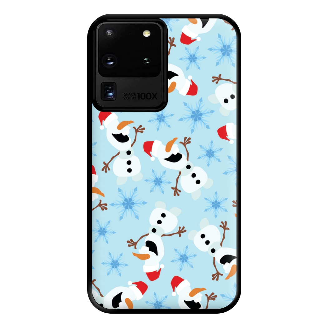 Snowman Pattern Phone Case for Galaxy S20 Ultra