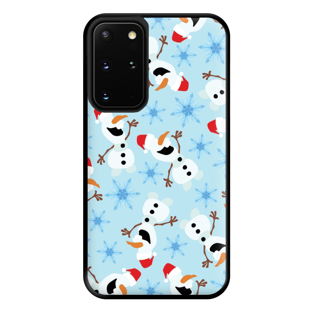 Snowman Pattern Phone Case for Galaxy S20 Plus