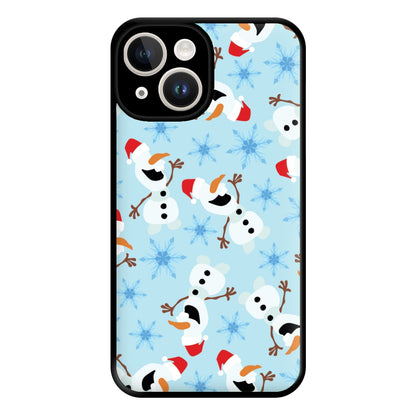 Snowman Pattern Phone Case for iPhone 14