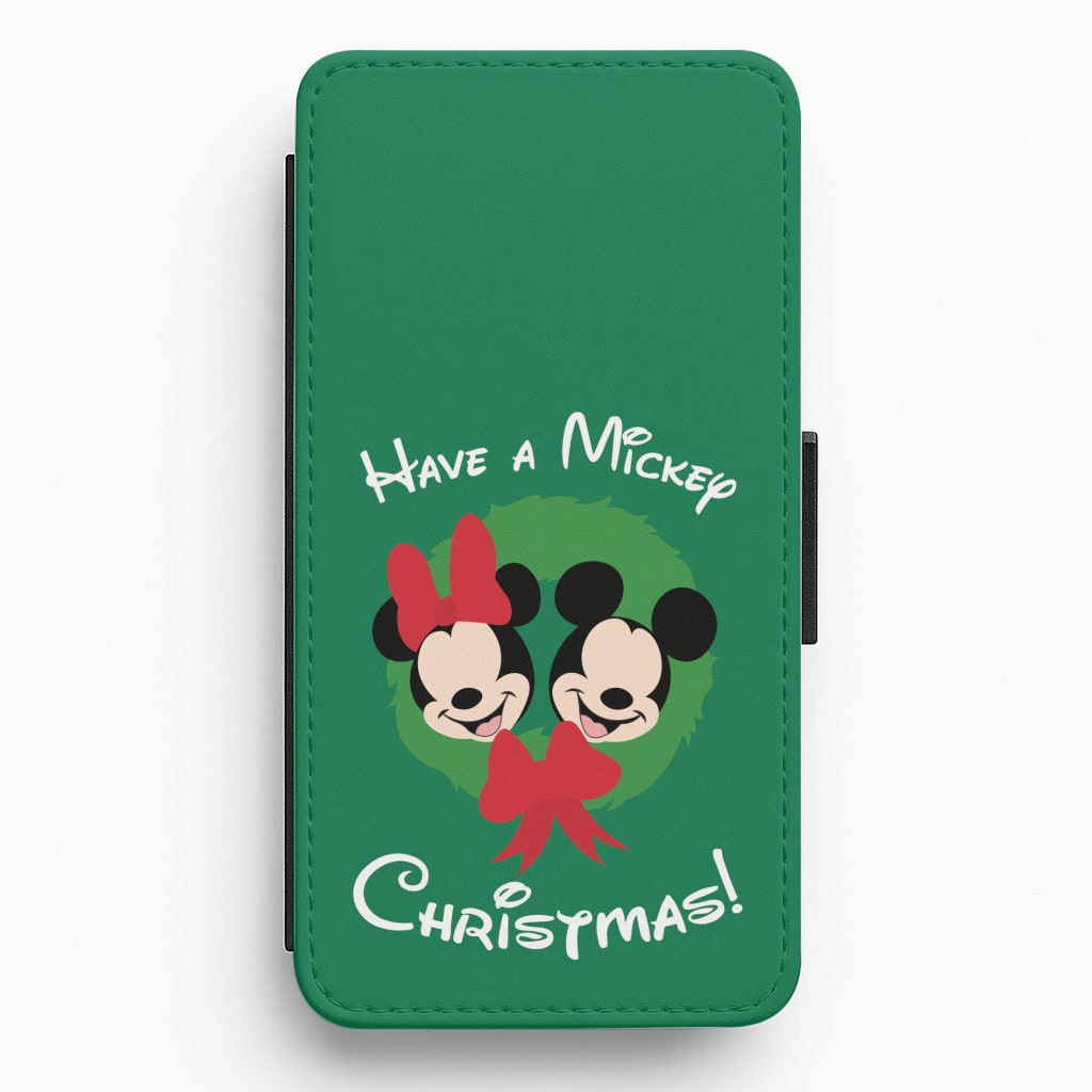 Have A Mickey Christmas Flip / Wallet Phone Case