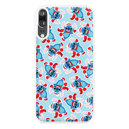 Blue Alien Christmas Pattern Phone Case for Huawei P20