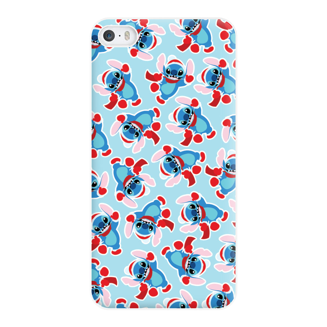 Blue Alien Christmas Pattern Phone Case for iPhone 5 / 5s / SE 2016