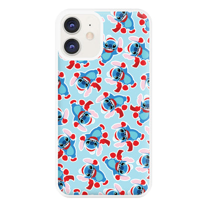 Blue Alien Christmas Pattern Phone Case for iPhone 11