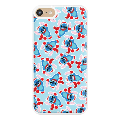 Blue Alien Christmas Pattern Phone Case for iPhone 6 / 7 / 8 / SE