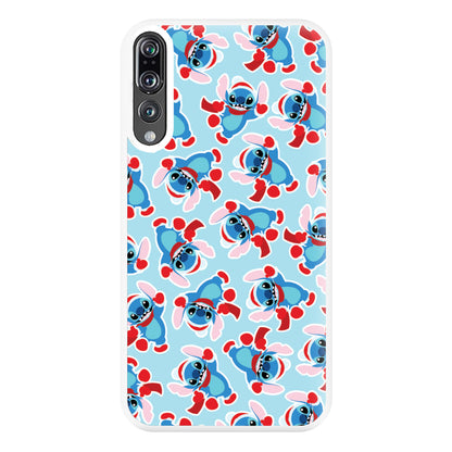 Blue Alien Christmas Pattern Phone Case for Huawei P20 Pro