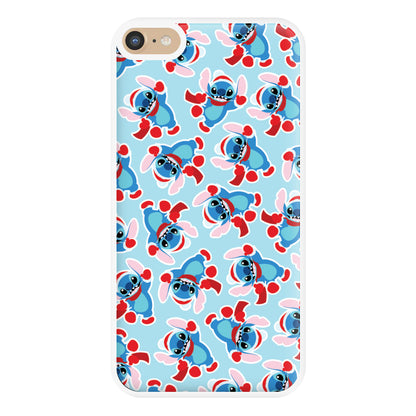 Blue Alien Christmas Pattern Phone Case for iPhone 6 Plus / 7 Plus / 8 Plus