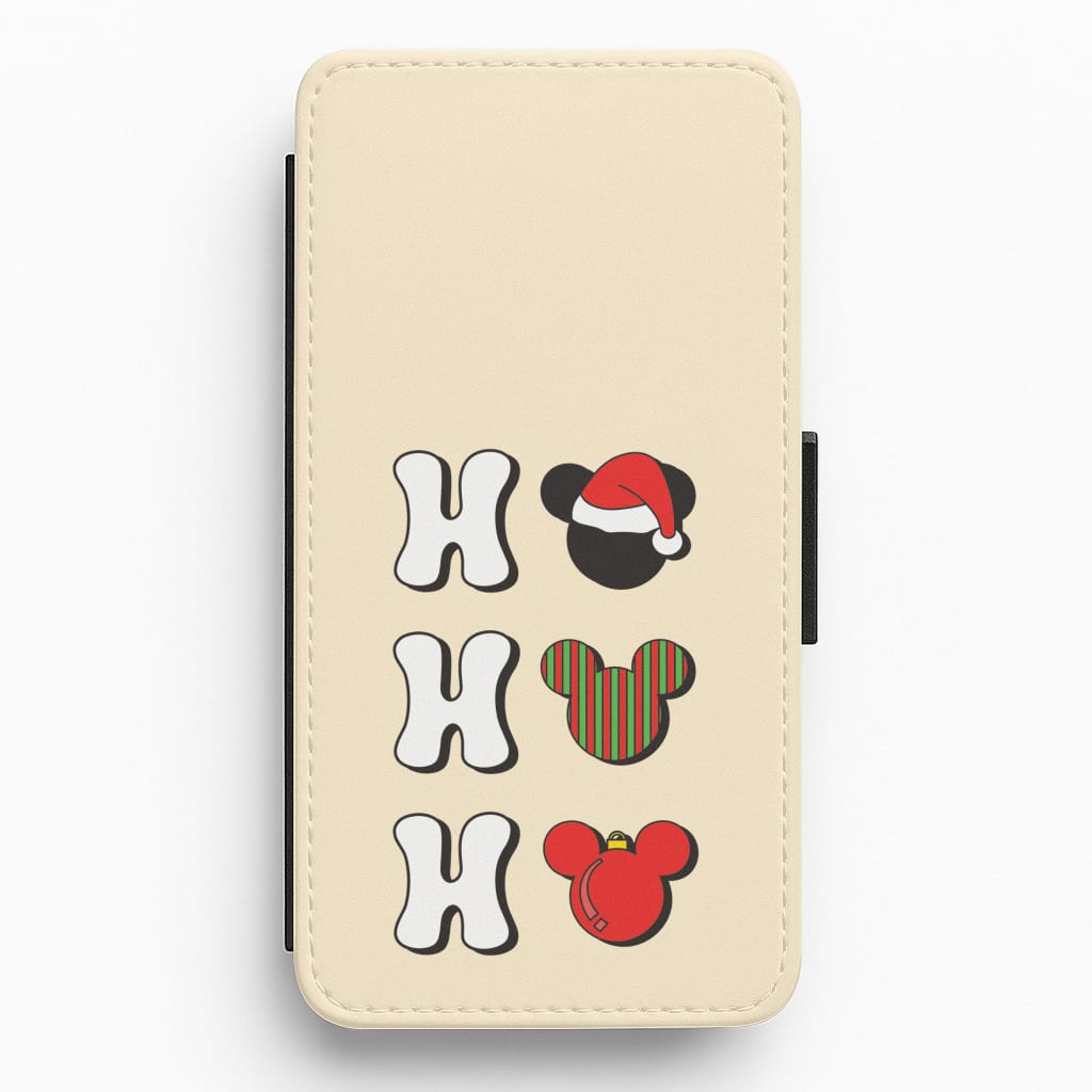 Ho Ho Ho Mickey Flip / Wallet Phone Case