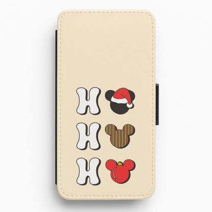 Ho Ho Ho Mickey Flip / Wallet Phone Case