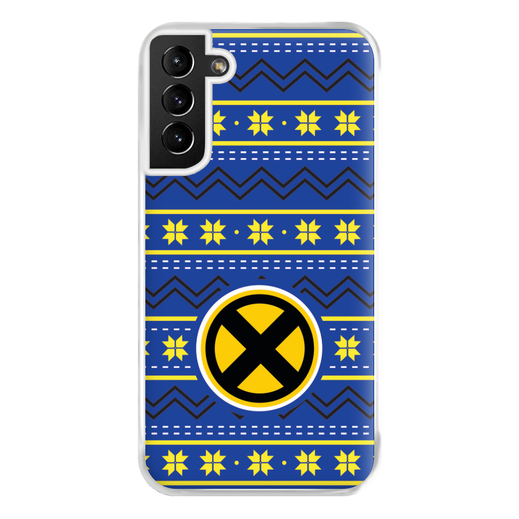 X Christmas Pattern Phone Case for Galaxy S21 Plus