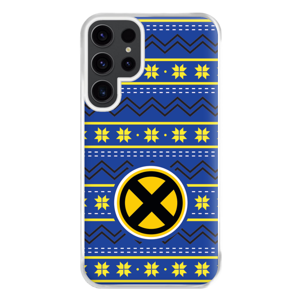 X Christmas Pattern Phone Case for Galaxy S23 Ultra