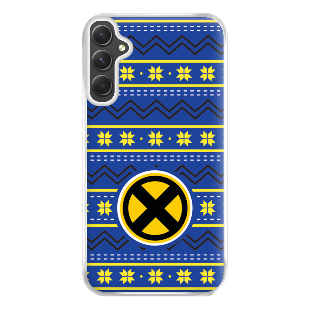 X Christmas Pattern Phone Case for Galaxy A14