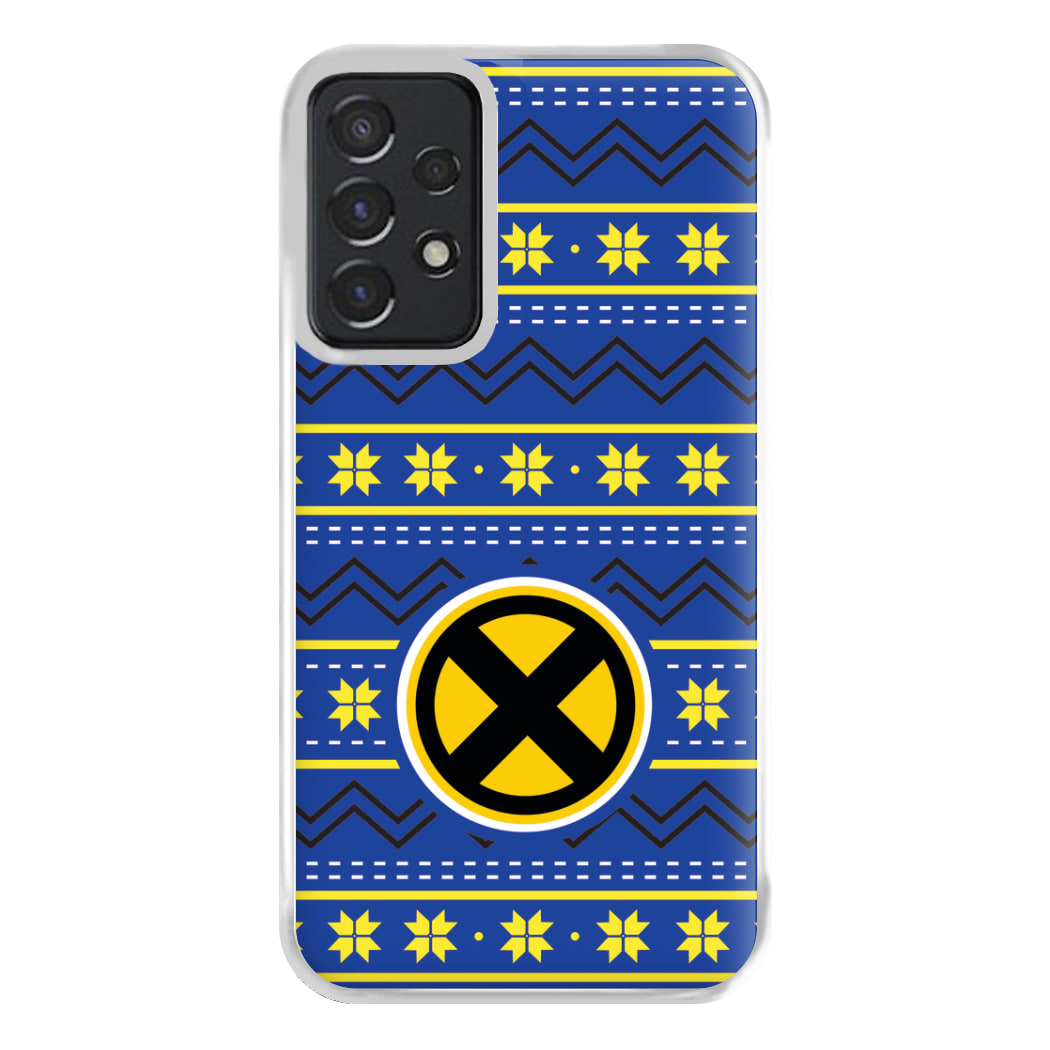 X Christmas Pattern Phone Case for Galaxy A52 / A52s