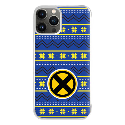 X Christmas Pattern Phone Case for iPhone 13 Pro Max