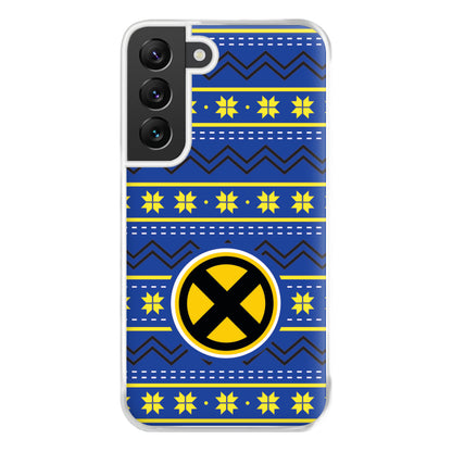 X Christmas Pattern Phone Case for Galaxy S22 Plus