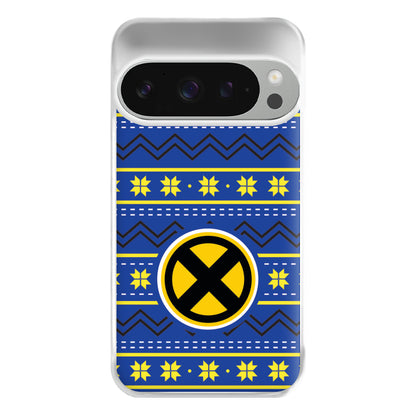 X Christmas Pattern Phone Case for Google Pixel 9 Pro XL