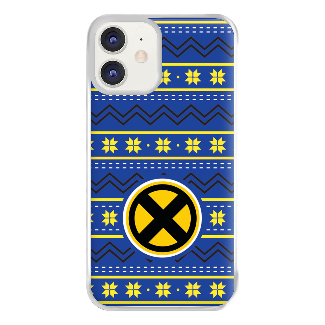 X Christmas Pattern Phone Case for iPhone 12 / 12 Pro