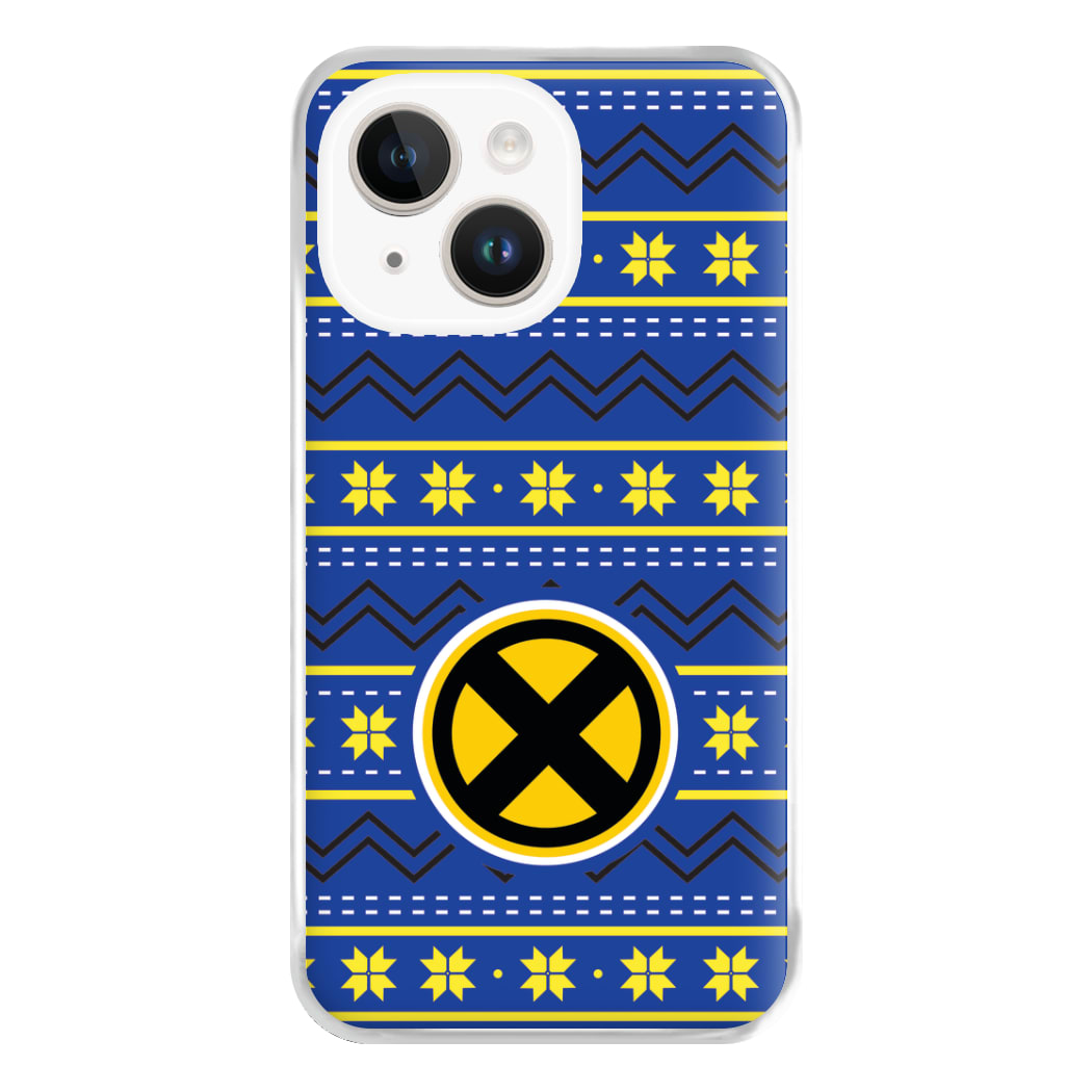 X Christmas Pattern Phone Case for iPhone 14 Plus