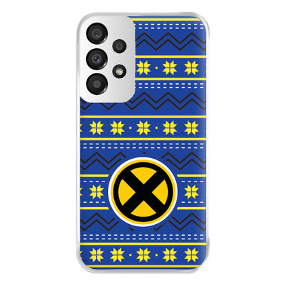 X Christmas Pattern Phone Case for Galaxy A33