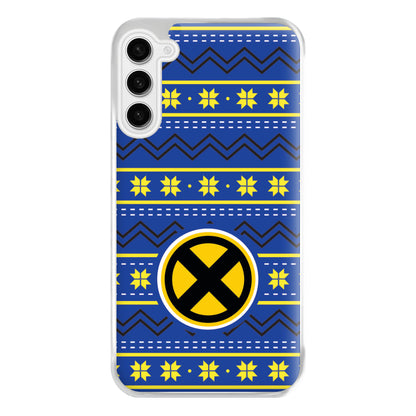 X Christmas Pattern Phone Case for Galaxy S23FE