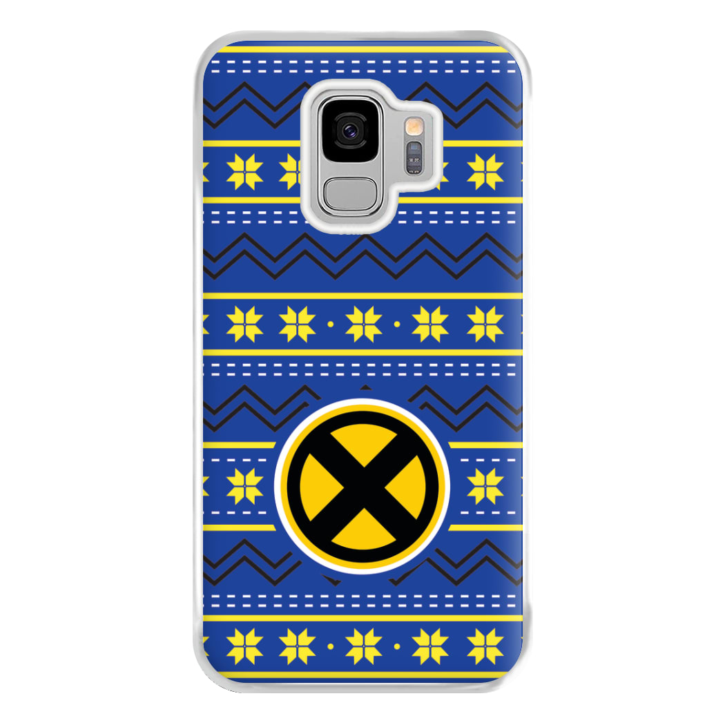 X Christmas Pattern Phone Case for Galaxy S9 Plus