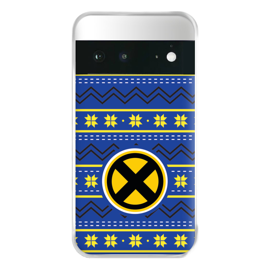 X Christmas Pattern Phone Case for Google Pixel 6a