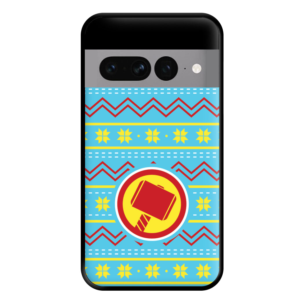 Hammer Christmas Pattern Phone Case for Google Pixel 7 Pro