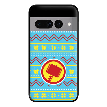 Hammer Christmas Pattern Phone Case for Google Pixel 7 Pro