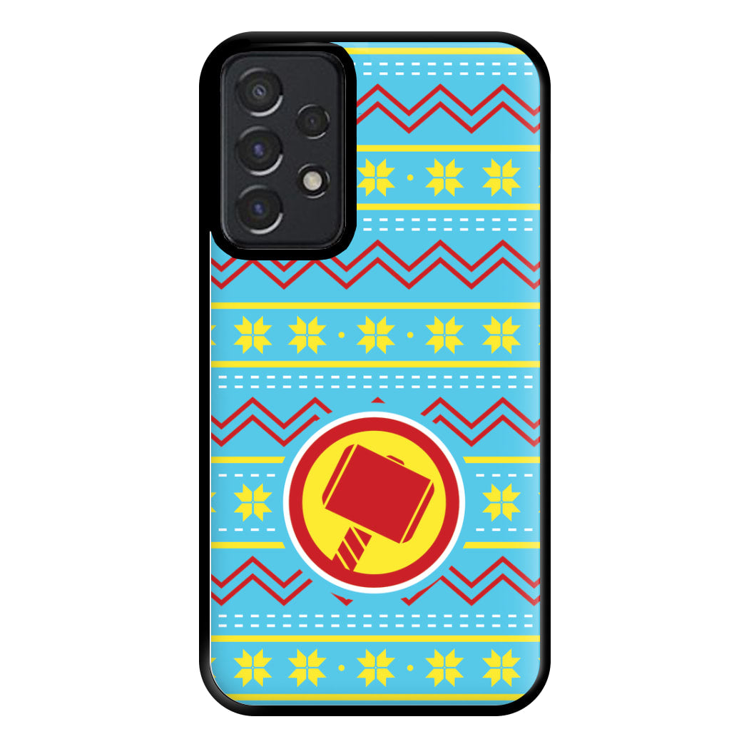 Hammer Christmas Pattern Phone Case for Galaxy A52 / A52s