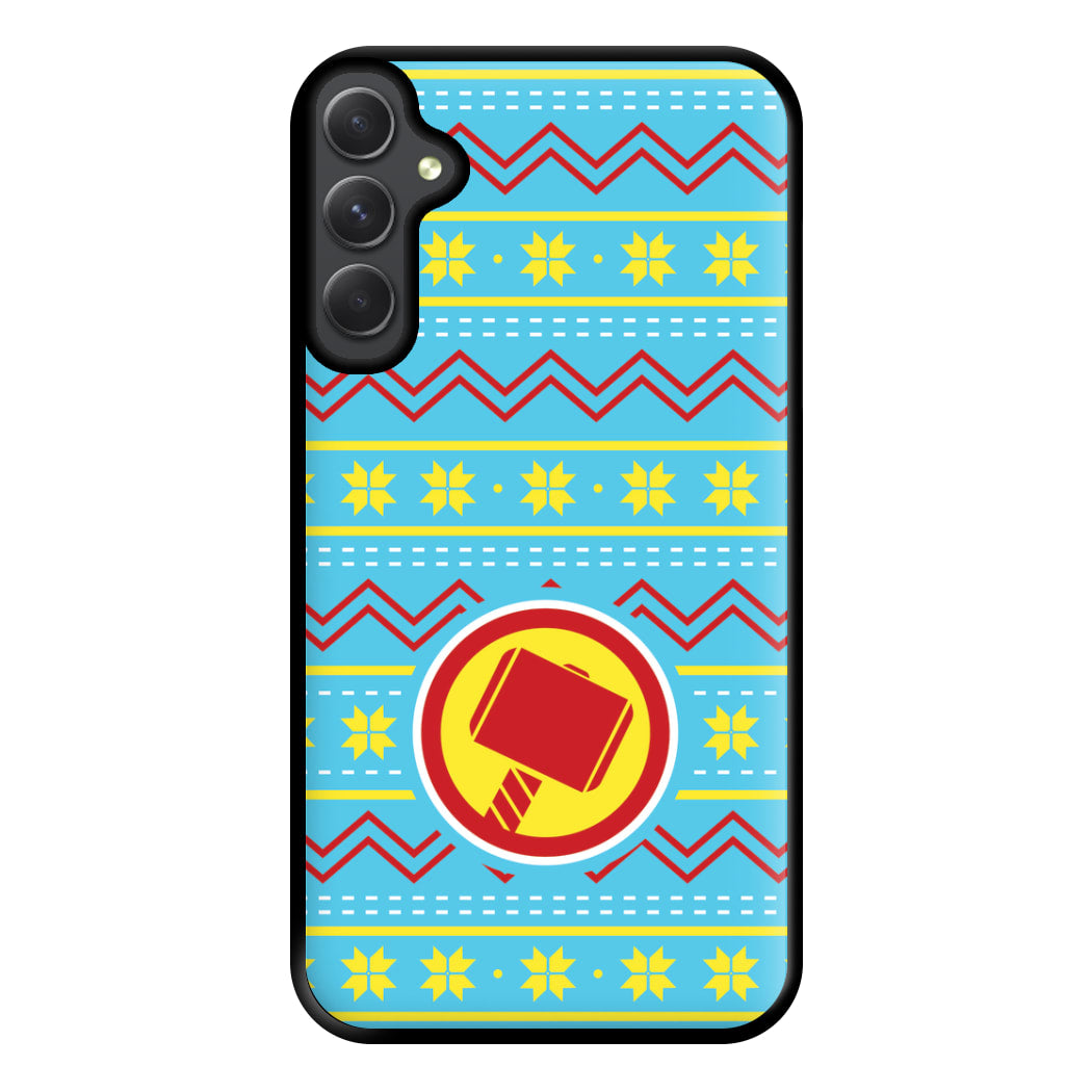 Hammer Christmas Pattern Phone Case for Galaxy A34