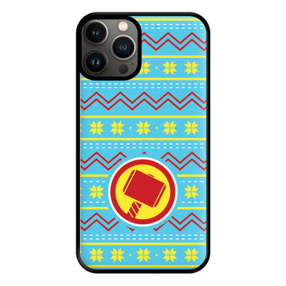 Hammer Christmas Pattern Phone Case for iPhone 13 Pro Max