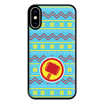 Hammer Christmas Pattern Phone Case for iPhone XS Max