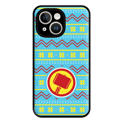 Hammer Christmas Pattern Phone Case for iPhone 14 Plus