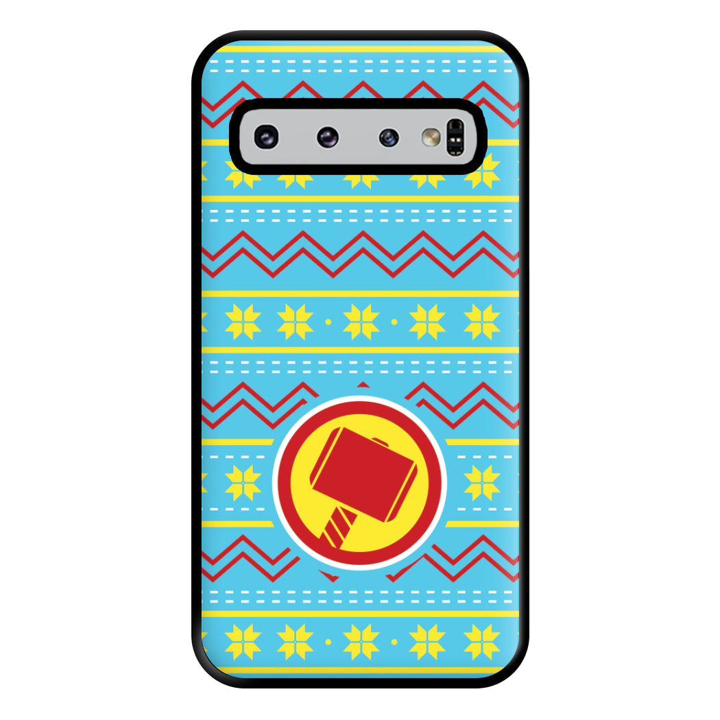 Hammer Christmas Pattern Phone Case for Galaxy S10 Plus