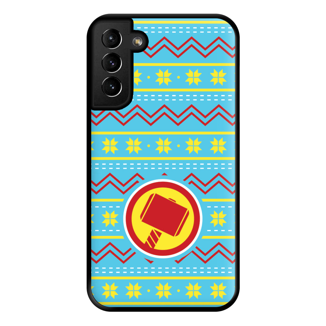 Hammer Christmas Pattern Phone Case for Galaxy S21 Plus