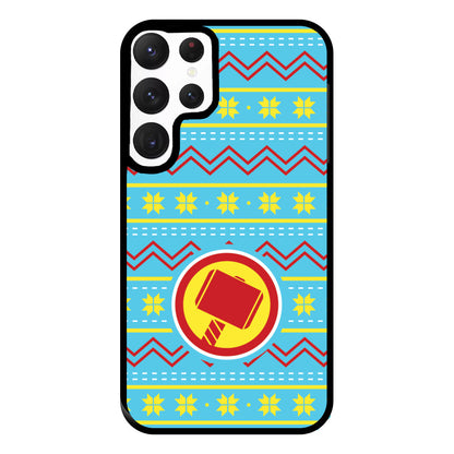 Hammer Christmas Pattern Phone Case for Galaxy S22 Ultra