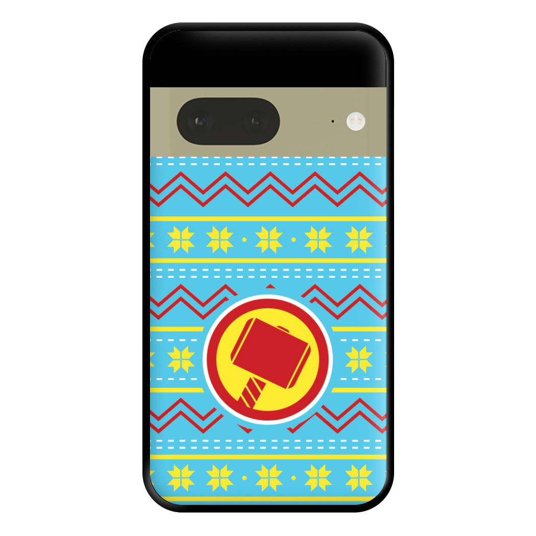 Hammer Christmas Pattern Phone Case for Google Pixel 7a