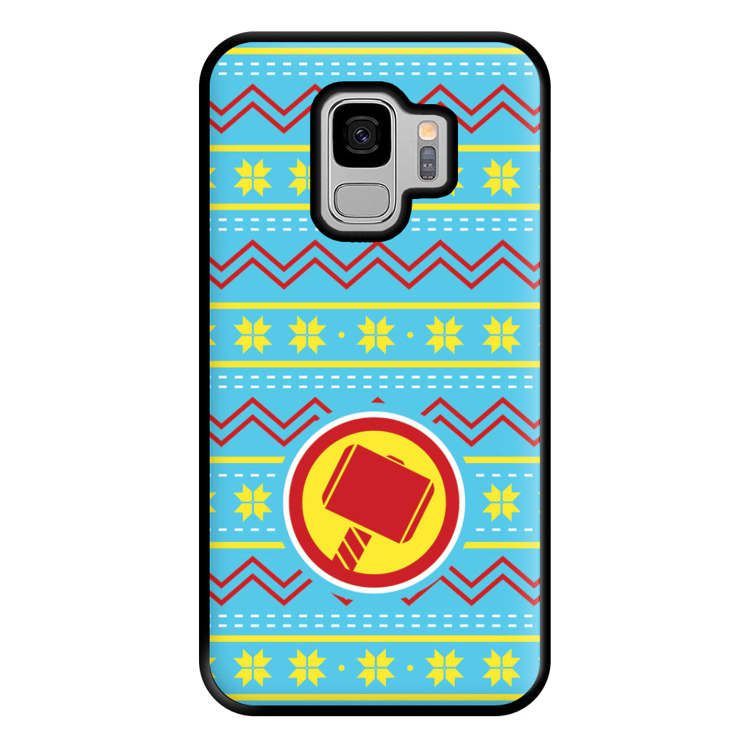 Hammer Christmas Pattern Phone Case for Galaxy S9 Plus