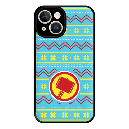 Hammer Christmas Pattern Phone Case for iPhone 14