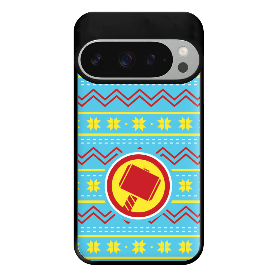 Hammer Christmas Pattern Phone Case for Google Pixel 9 Pro XL