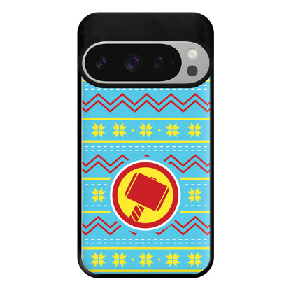 Hammer Christmas Pattern Phone Case for Google Pixel 9 Pro XL