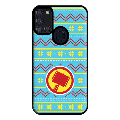 Hammer Christmas Pattern Phone Case for Galaxy A21s