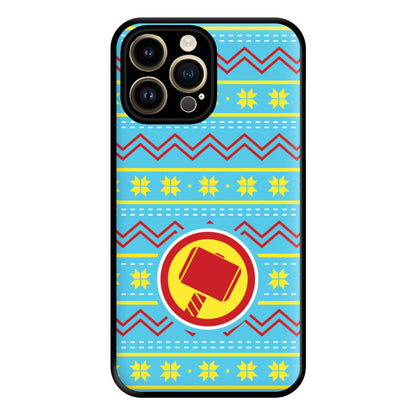 Hammer Christmas Pattern Phone Case for iPhone 14 Pro Max