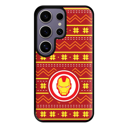 Iron Christmas Pattern Phone Case for Galaxy S25 Ultra