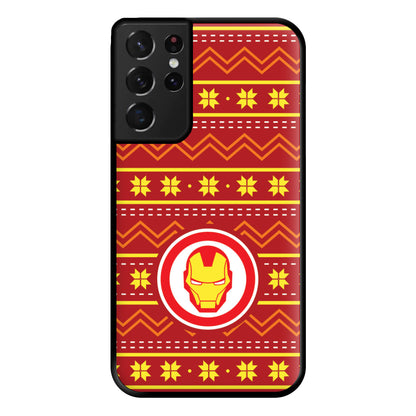 Iron Christmas Pattern Phone Case for Galaxy S21 Ultra