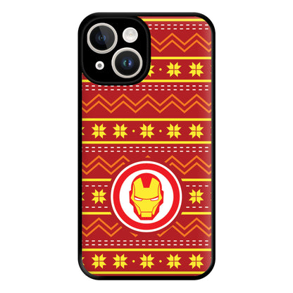 Iron Christmas Pattern Phone Case for iPhone 14