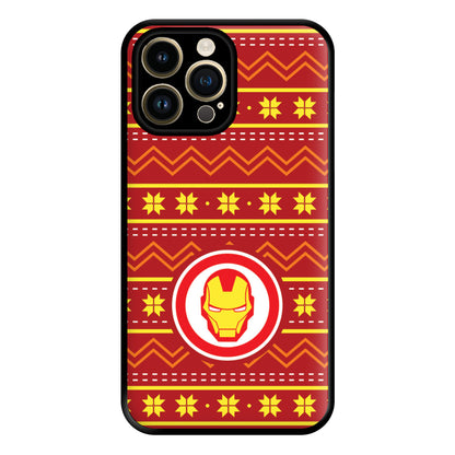 Iron Christmas Pattern Phone Case for iPhone 14 Pro Max